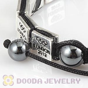 Handmade London 2012 Olympics Sailing Square Alloy Bracelets With Hematite