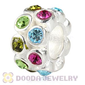  925 Sterling Silver Charm Beads With Austrian Crystal Wholesale 