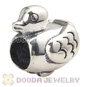 Antique Sterling Silver European Duck Charm Beads Wholesale