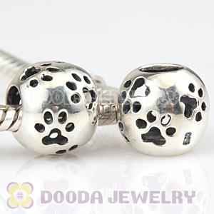 Antique Sterling Silver European Paw Prints Charm Beads Wholesale