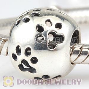 Antique Sterling Silver European Paw Prints Charm Beads Wholesale