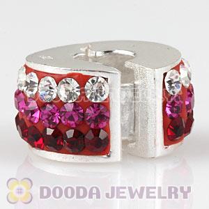  925 Sterling Silver Clip Charm Beads With Austrian Crystal Wholesale 