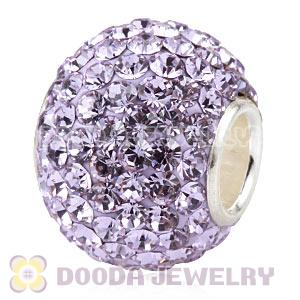 10X13 Big Charm Beads With 130pcs Violet Austrian Crystal 925 Silver Core