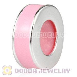 925 Sterling Silver Enamel Pink Charms Beads For Bracelets