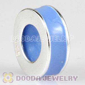 925 Sterling Silver Enamel Blue Charms Beads For Bracelets
