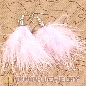 Wholesale Red Tibetan Jaderic Bohemia Styles Shagginess Feather Earrings