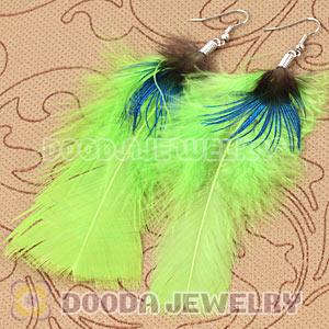 Cheap Lime Bohemia Feather Earrings Forever 21 Wholesale