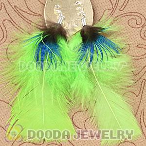 Cheap Lime Bohemia Feather Earrings Forever 21 Wholesale