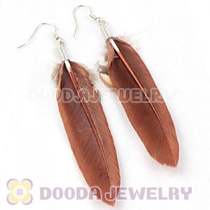 Cheap Grizzly Feather Earrings With Alloy Fishhook Wholesale