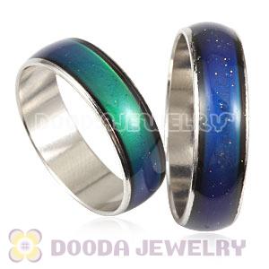 Mix Size Unisex Silver Plated Change Color Mood Mirage Finger Ring 