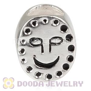 Solid Sterling Silver European Smiling Beads Charms