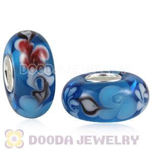 Handmade European Floral Glass Beads In 925 Silver Core Wholesale