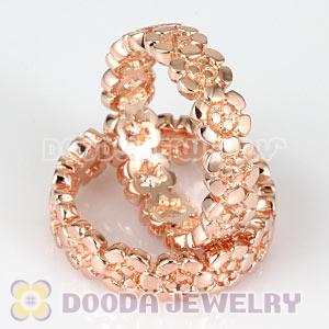 Unisex Rose Gold Plated Stackable Darling Daisies Ring Wholesale