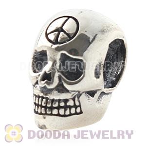 European Sterling Silver Halia Groovy Skull Charm Beads Wholesale