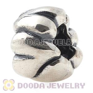 European Sterling Silver Organic Heart Charm Beads Wholesale