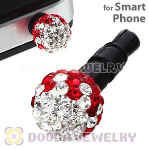 8mm Czech Crystal Ball Earphone Jack Plug For iPhone Wholesale 
