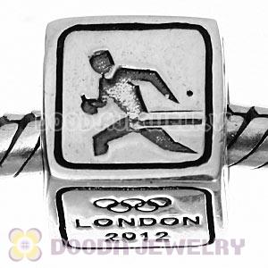 Sterling Silver European Table Tennis Beads London 2012 Olympics Charms