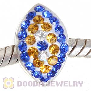 925 Sterling Silver Eye Beads With Austrian Crystal Wholesale