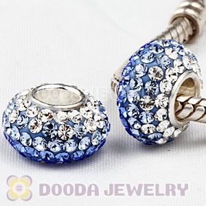 European silver beads with 90 crystal rhinestones Austrian crystal European bead