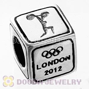 Sterling Silver European Weightlifting Beads London 2012 Olympics Charms