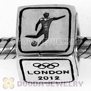 Sterling Silver European Football Beads London 2012 Olympics Charms