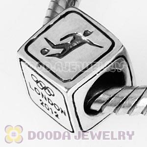 Sterling Silver European Football Beads London 2012 Olympics Charms