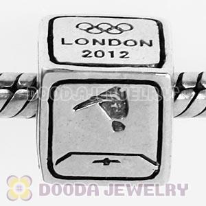 Sterling Silver European Gymnastics Trampoline Beads London 2012 Olympics Charms