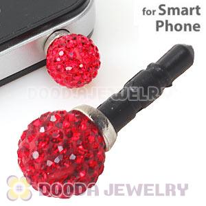 10mm Red Czech Crystal Ball Plugy Earphone Jack Accessory Malaysia