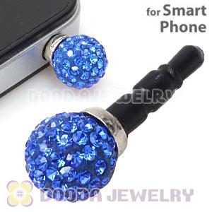 10mm Blue Czech Crystal Ball Plugy Earphone Jack Accessory Malaysia