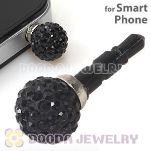 10mm Black Czech Crystal Ball Plugy Earphone Jack Accessory Malaysia