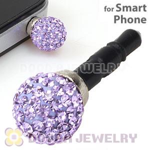 10mm Lavender Czech Crystal Ball Plugy Earphone Jack Accessory Malaysia