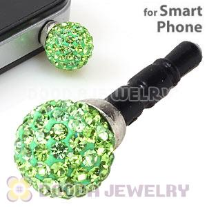 10mm Green Czech Crystal Ball Plugy Earphone Jack Accessory Malaysia