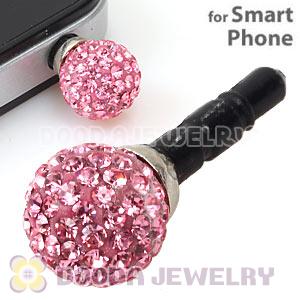10mm Pink Czech Crystal Ball Plugy Earphone Jack Accessory Malaysia