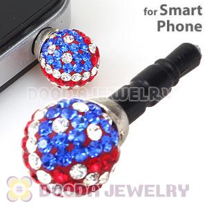 10mm Czech Crystal Flag Of USA Ball Plugy Earphone Jack Accessory Malaysia