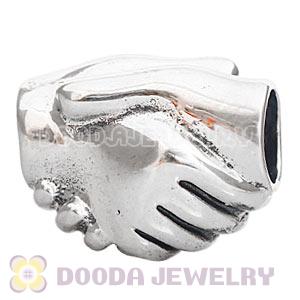 European Sterling Silver Shaked Hands Charm Beads Wholesale