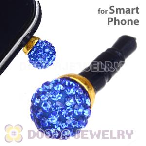 8mm Blue Czech Crystal Ball Plugy Earphone Jack Accessory Malaysia