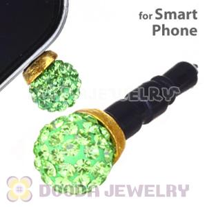8mm Olivine Czech Crystal Ball Plugy Earphone Jack Accessory Malaysia