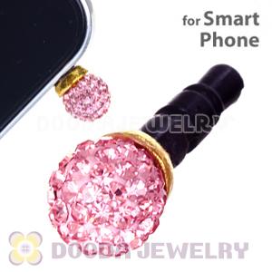8mm Pink Czech Crystal Ball Plugy Earphone Jack Accessory Malaysia