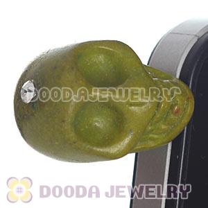 Wholesale iPhone Earphone Jack Plug With Turquoise Skull Charm