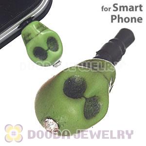 11×12mm Turquoise Skull Earphone Jack Plug For iPhone Wholesale