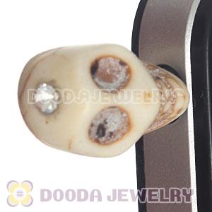Wholesale iPhone Earphone Jack Plug With Turquoise Skull Charm