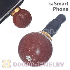 10mm Golden Stone Earphone Jack Plug Stopper Fit iPhone 