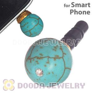 10mm Green Turquoise Earphone Jack Plug Stopper Fit iPhone 