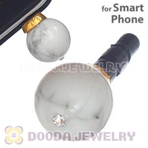 10mm White Turquoise Earphone Jack Plug Stopper Fit iPhone 