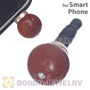 10mm Golden Stone Earphone Jack Plug Stopper Fit iPhone 