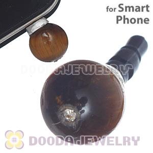 10mm Tiger Eye Earphone Jack Plug Stopper Fit iPhone 