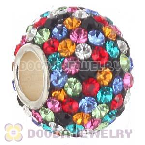 10X13 Big Charm Beads With 130pcs Austrian Crystal 925 Silver Core