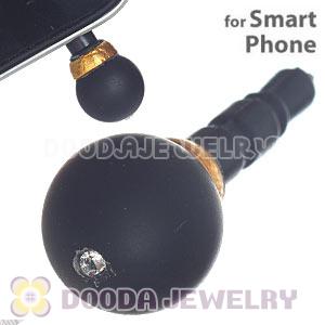 8mm Black Agate Earphone Jack Plug Stopper Fit iPhone 