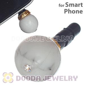 8mm White Turquoise Earphone Jack Plug Stopper Fit iPhone 
