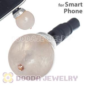 8mm Pink Agate Earphone Jack Plug Stopper Fit iPhone 